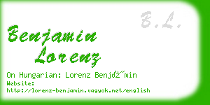 benjamin lorenz business card